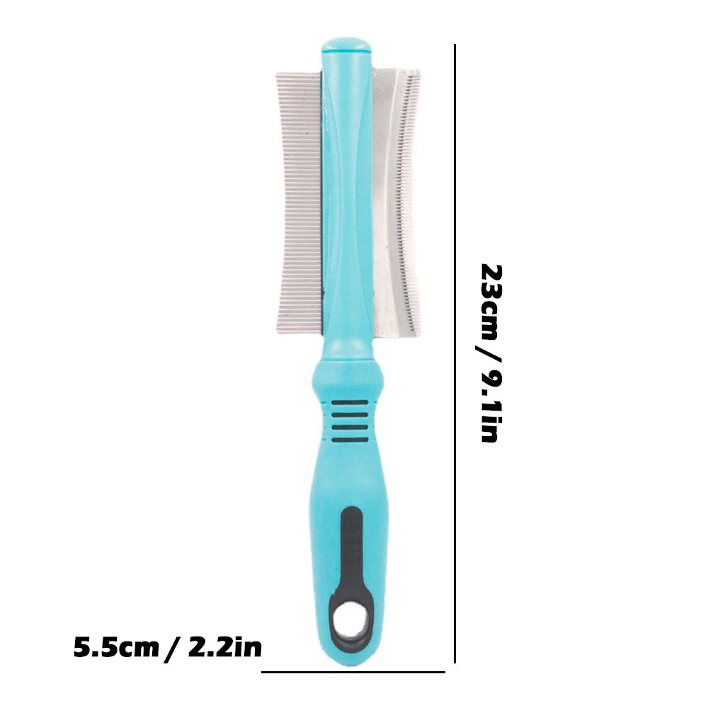 Pet Hair Comb for Cat Dog Hair Remover Double-sided Easy Deshedding Brush for Cat Grooming Tool for Long Small Hair Dog