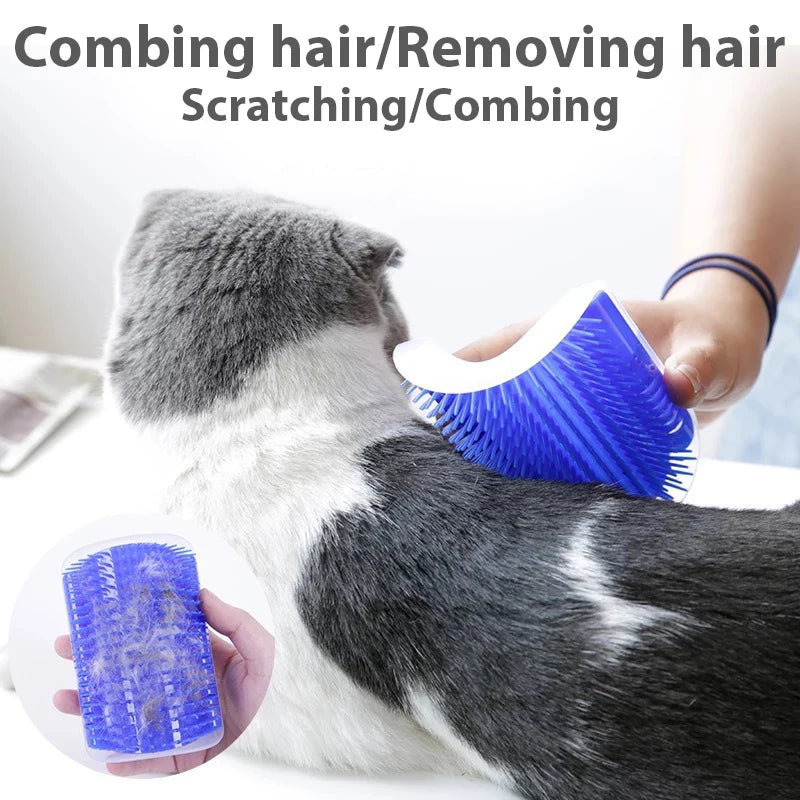 Cat Brush Comb Cat Toy with Catnip Cat Wall Brush Corner Cat Scratcher Massage Self Groomer Comb Pet Brush Corner cat scrubber