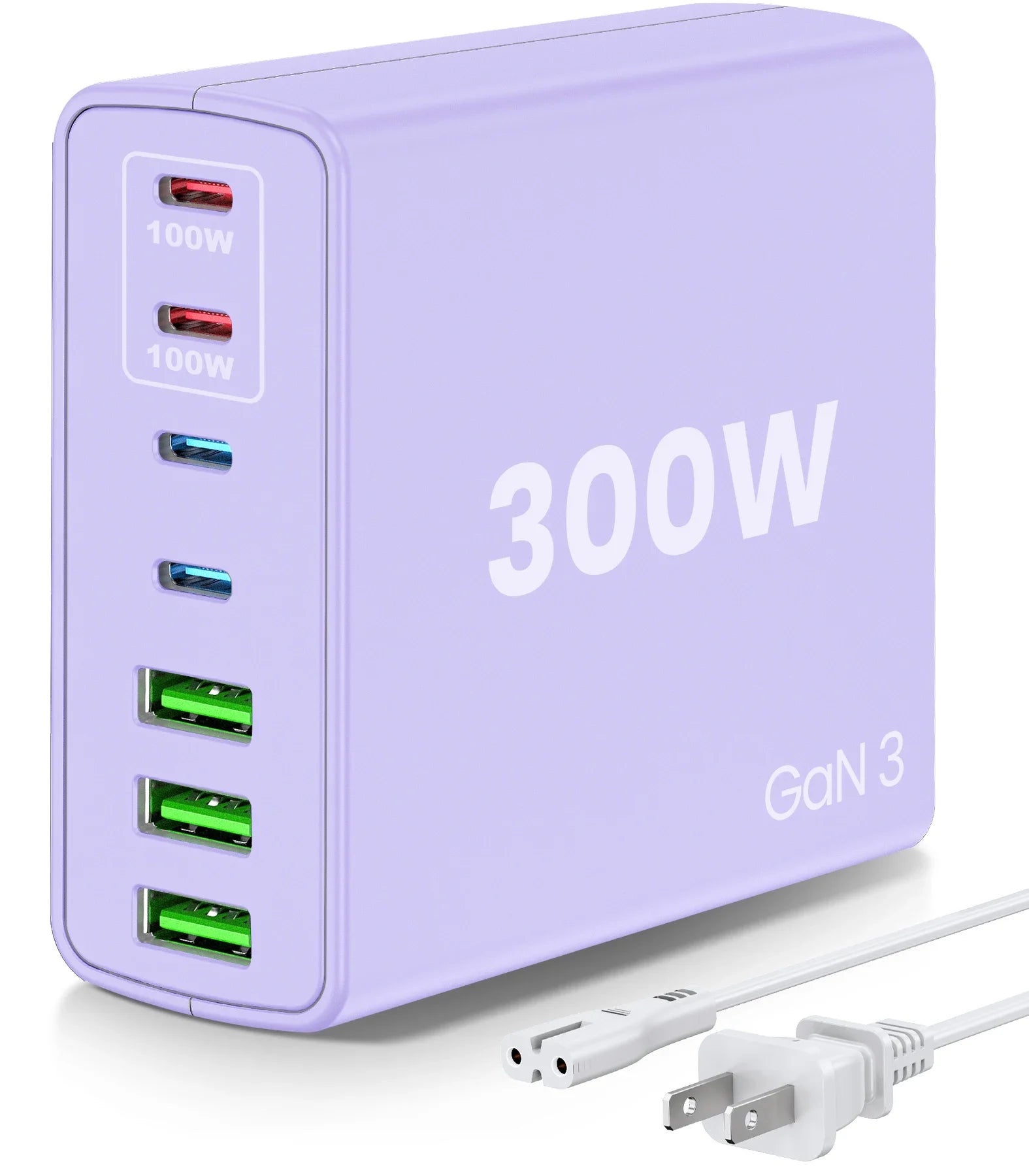 USB C Fast Charger 300 Watt: 7 Port USB Charging Station Hub Brick - Dual PPS PD 100 Watt Laptop Wall Charger Power Adapter