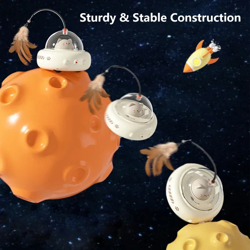 Smart Teaser Cat Feather Interactive Toy Electric Cat Teaser Stick With Bell Training Pet Toys Replaceable Cat Supplies