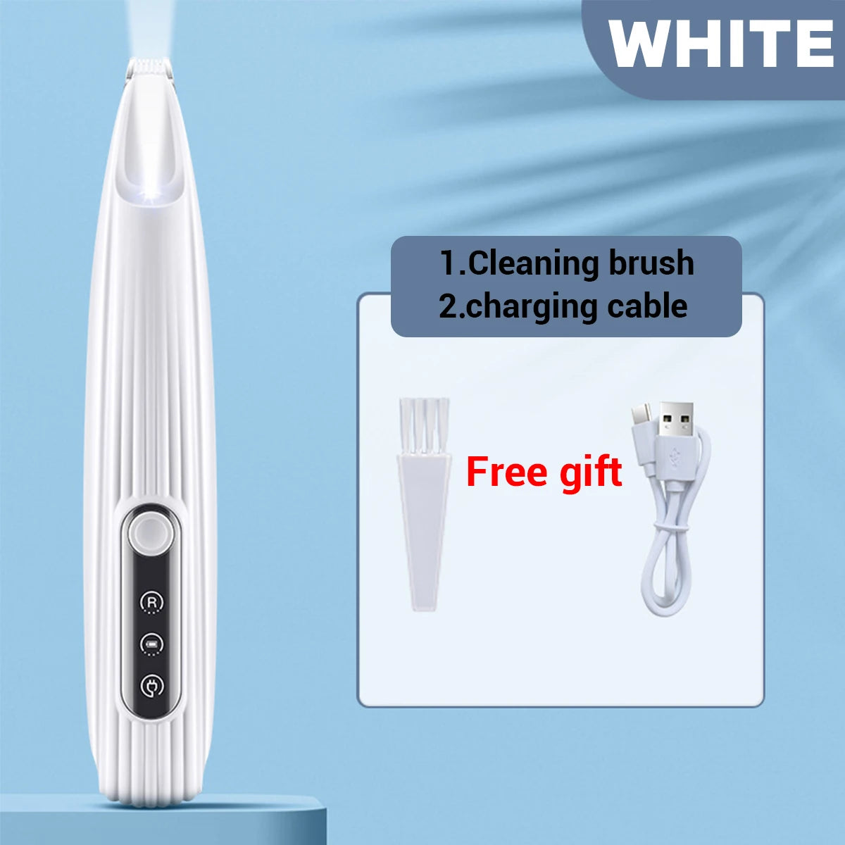 Professional Dog Grooming Clippers & LED Light LCD Display 18mm Wide Blade for Paw Trimming Low Noise Cordless Pet Hair Trimmer