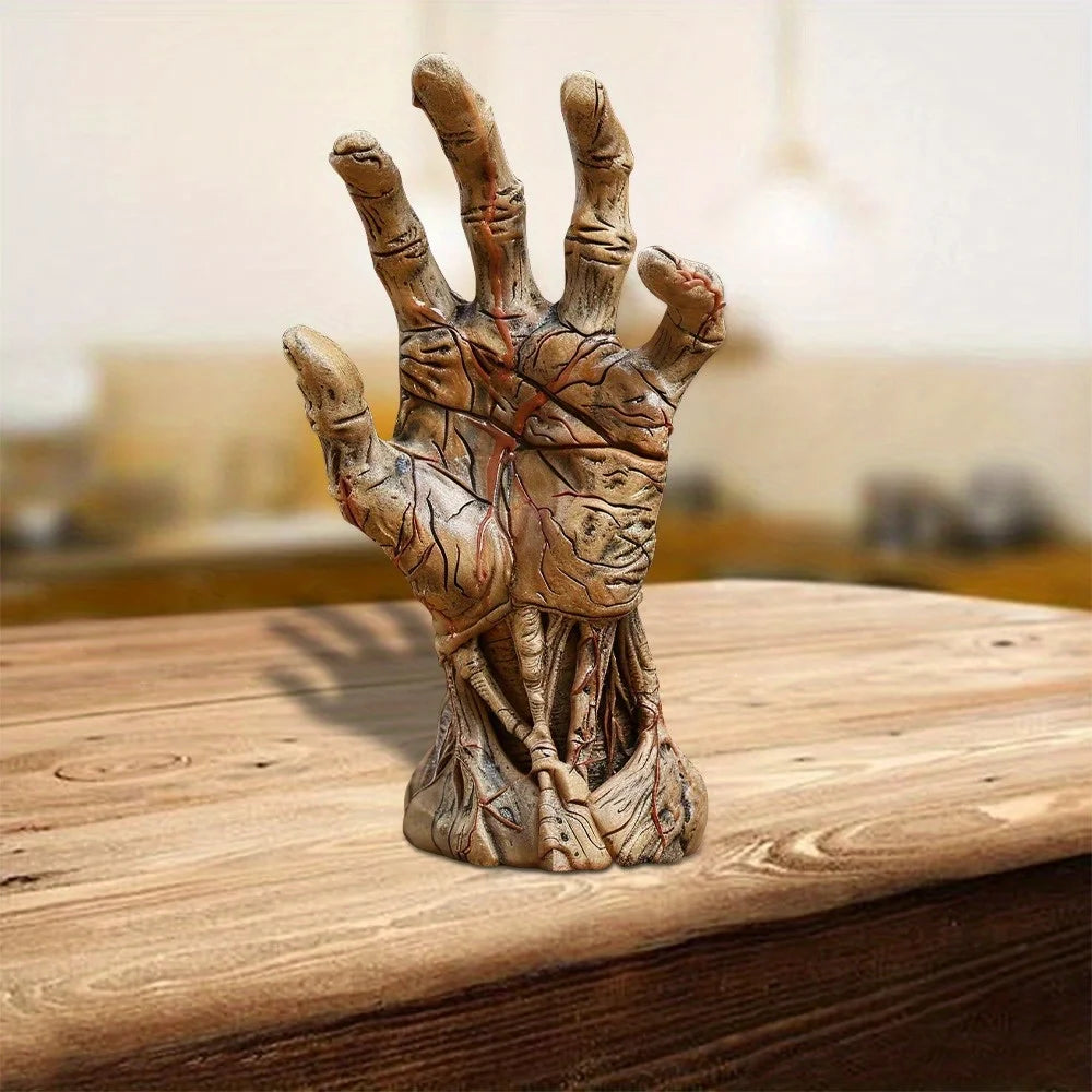 Resin Crafts Home Decations Halloween Horror Themed Desktop Small Decorations Satan's Hand Creepy Design Ideal for Home