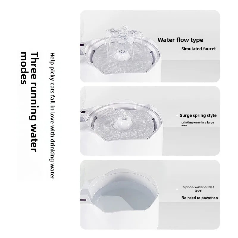 New intelligent automatic circulation cat water dispenser, pet water dispenser, integrated water and feeding system