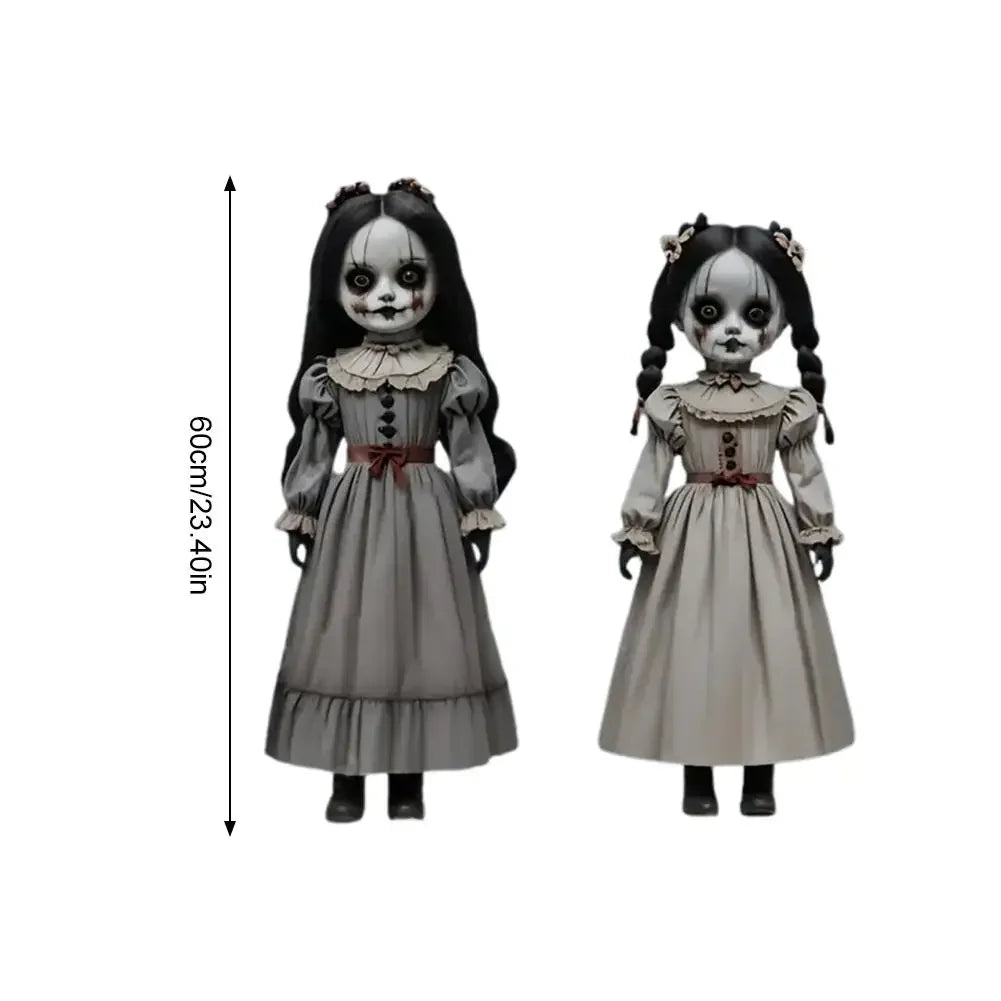 2pcs Halloween Ghost Doll Ground Insertion Decoration Horror Style Outdoor Courtyard Logo Decoration