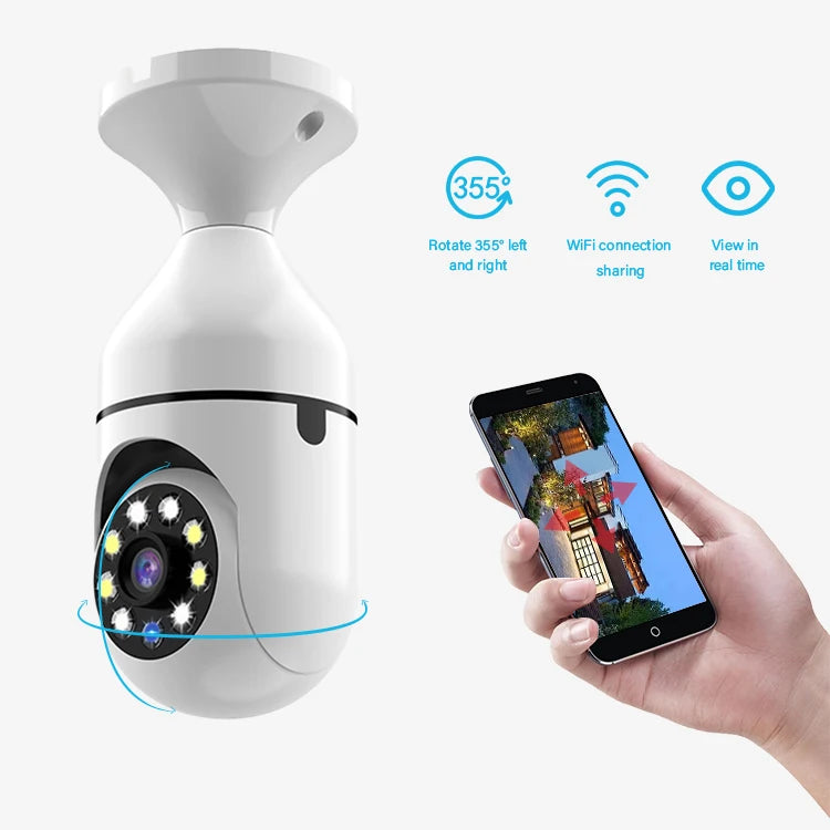 4G WiFi IP Camera E27 Bulb Cam 3MP Wireless Baby Monitor AI Tracking Security Video Surveillance Pet Cam SmartLife Indoor