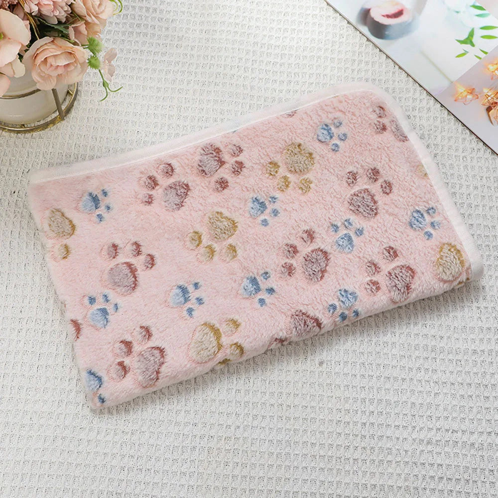 Dog Bed Blanket Bed Mat Soft Fleece Cat Blanket Cute Printed Pet Travel Mat Breathable Cozy Warm Blankets for Small Medium Dogs