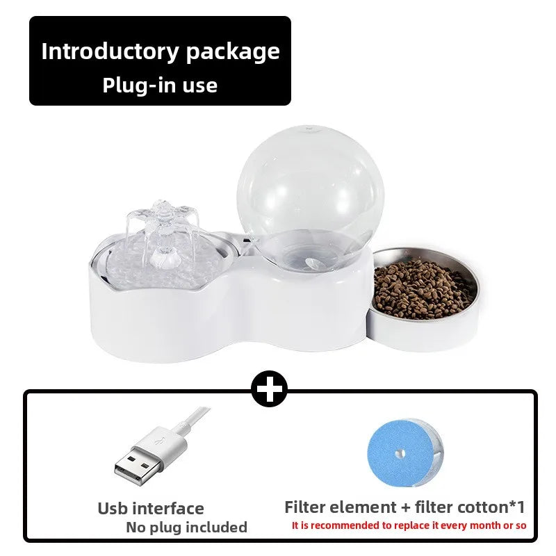 New intelligent automatic circulation cat water dispenser, pet water dispenser, integrated water and feeding system