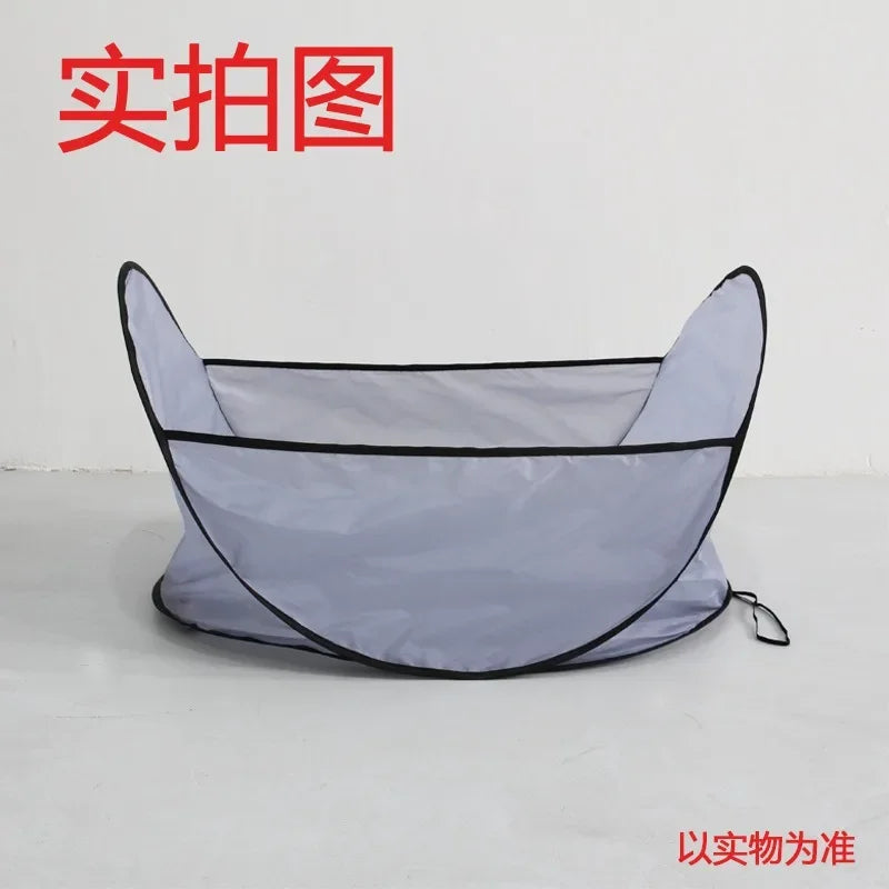 Pet Hair Cutting Cape Comfortable Gray Pet Shearing Apron Dog Shaving Bib Pet Supplies Folding Hair Grooming Tool for Kittens