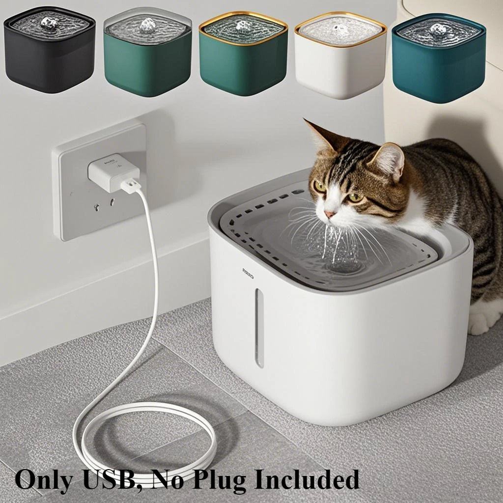 Standard /Upgrade 3L Cat Water Fountain Auto Recirculate Filter Large Capacity Cat Water Drinker USB Mute Cats Water Dispenser