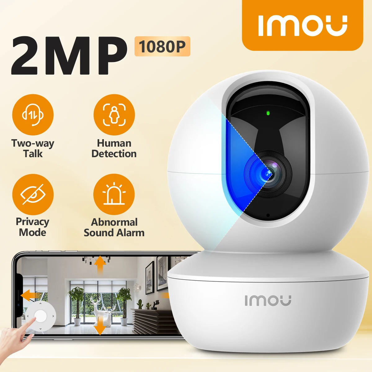 IMOU Indoor Camera Home CCTV Surveillance  360° PTZ WiFi Camera Auto Tracking Security Protection Family Pet Baby Monitor