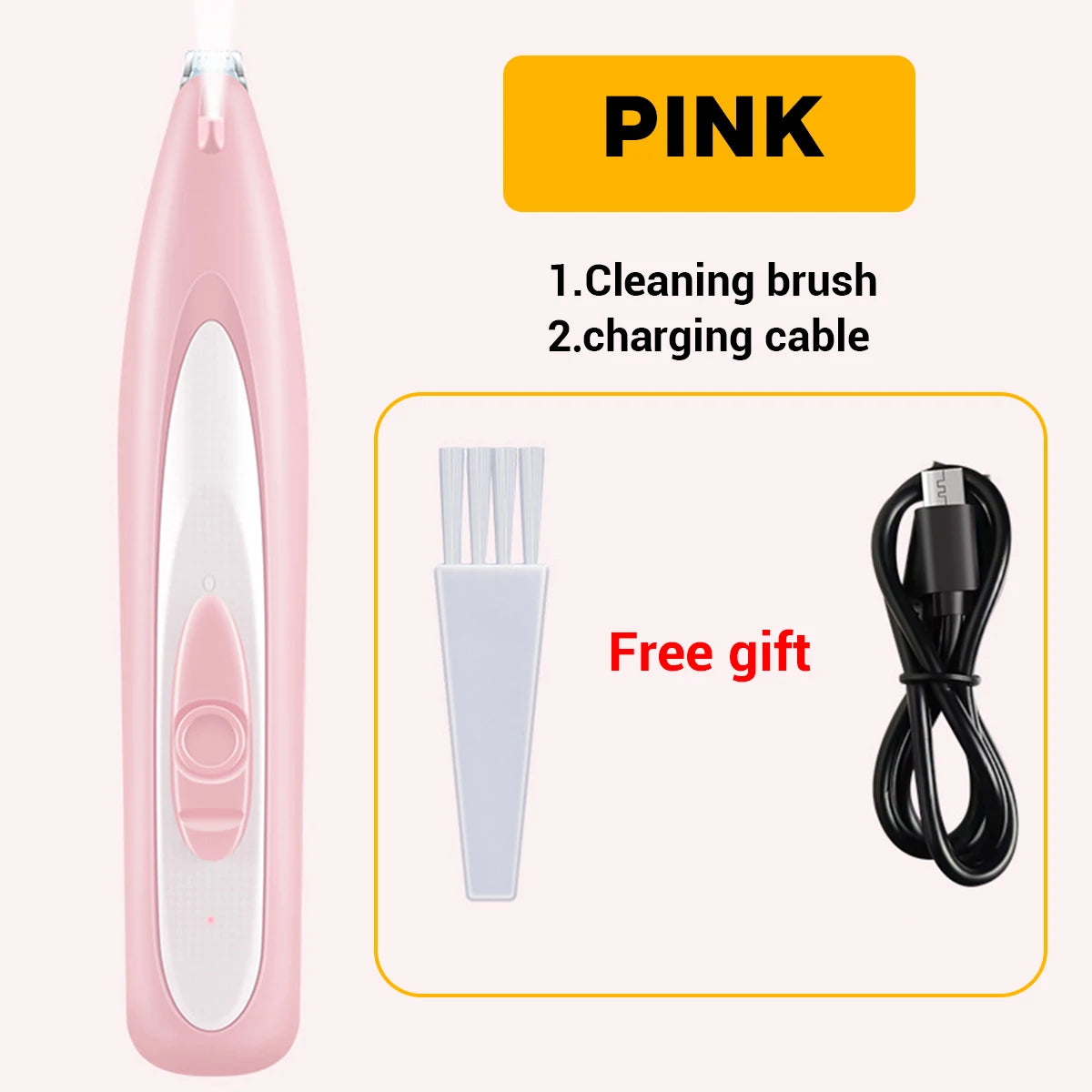 Professional Dog Grooming Clippers & LED Light LCD Display 18mm Wide Blade for Paw Trimming Low Noise Cordless Pet Hair Trimmer