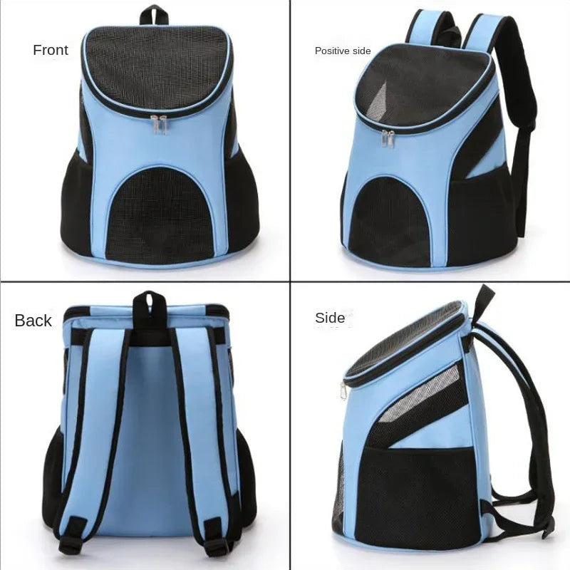 Cat Carrying Bag Foldable Double Shoulder Portable Pet Products Travel Outdoor Breathable Backpack Large Capacity Travel Carrier