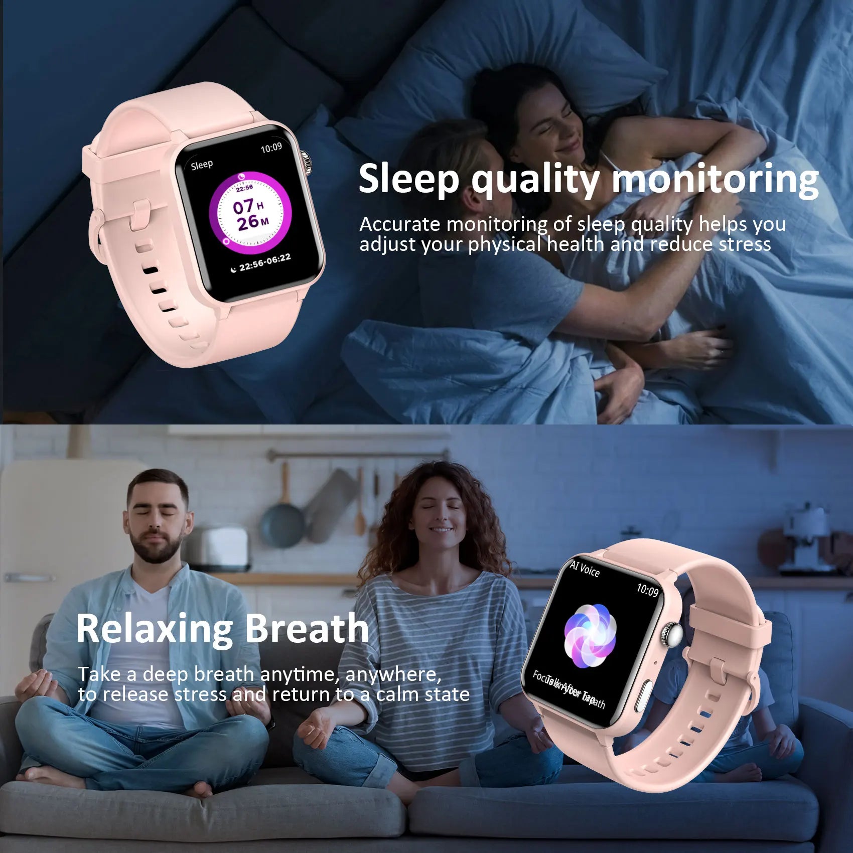 Baolubao TFT Display Smart Watch Make/Receive Phone Calls Smartwatch For Men Women Blood Oxygen 100+ Sports Modes Christmas Gift