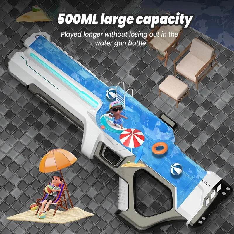 2025 New Summer Fully Automatic Electric Water Gun Toys, Beach Shooting Electric Water Gun Battle Children's Adult Gifts