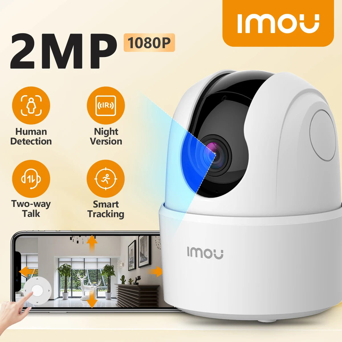 IMOU Indoor Camera Home CCTV Surveillance  360° PTZ WiFi Camera Auto Tracking Security Protection Family Pet Baby Monitor
