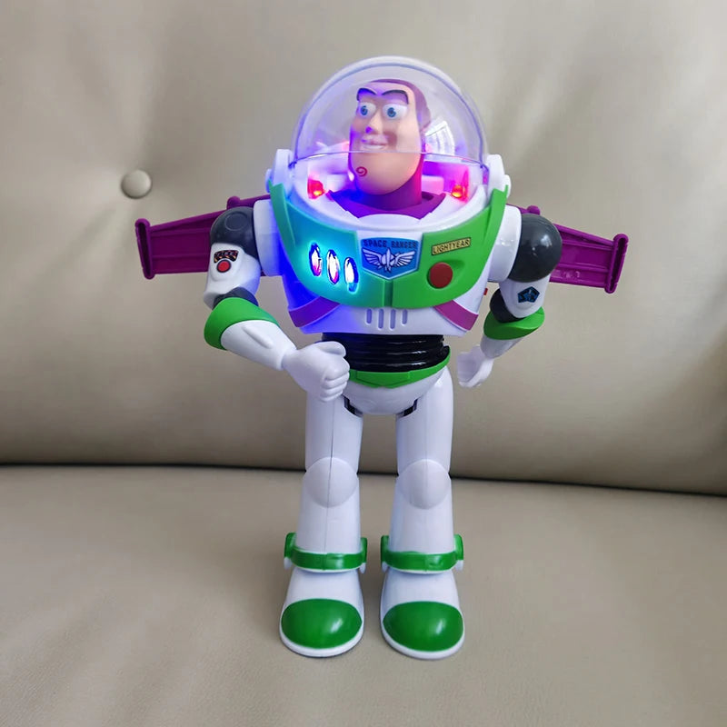 Disney Toy Story Buzz Lightyear Model Toys Pixar Electric Walking Robot Doll Action Figure Toy Birthday Gift Toys Model For Kids