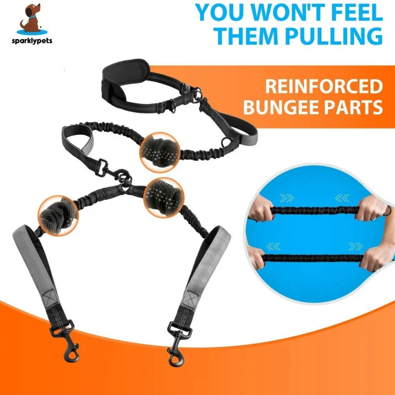 Dog Hand Holding Rope Double-ended traction rope Suitable for Fitness Running Hand holding rope Multifunctional Traction Belt Do