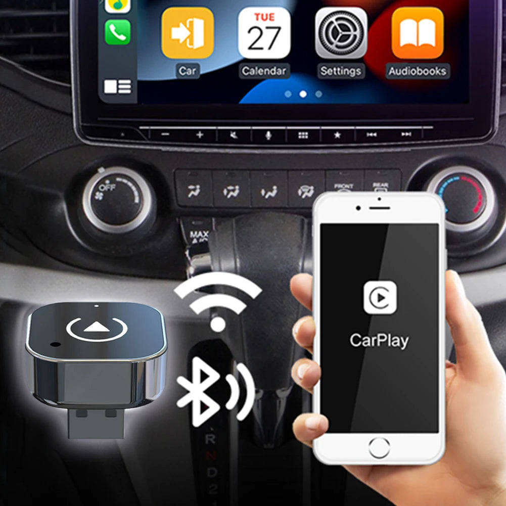 Wireless CarPlay Android Auto Adapter Mini Carplay&Auto Box Dongle Convert Wired To Wireless Auto Connect for Factory Wired Cars