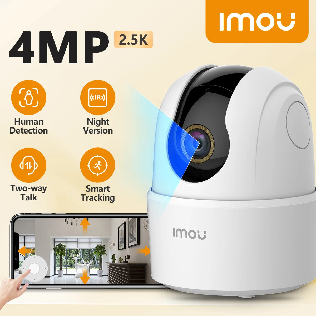 IMOU Indoor Camera Home CCTV Surveillance  360° PTZ WiFi Camera Auto Tracking Security Protection Family Pet Baby Monitor