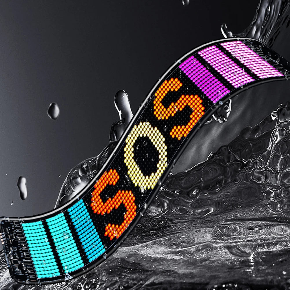 LED Matrix Pixel Panel Night Light DIY Programmable Demon Eyes Flexible LED Panel Remote Control for Car Truck Accessories