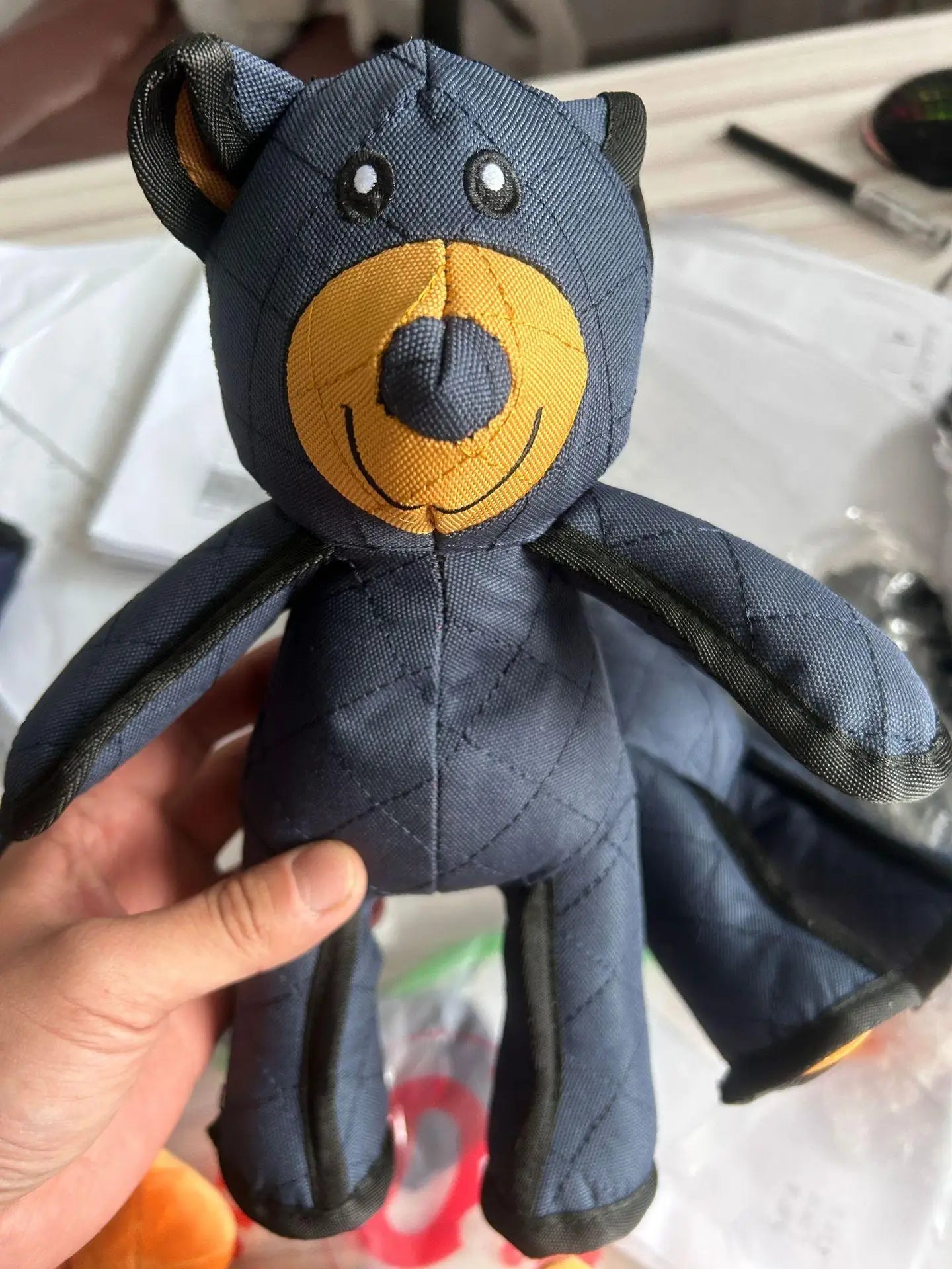 Unbreakable Teddy Bear Doll For Dog Chew Plush Toy Indestructible Oxford Bear Dog For Teeth Grinding Pet Bite-resistant