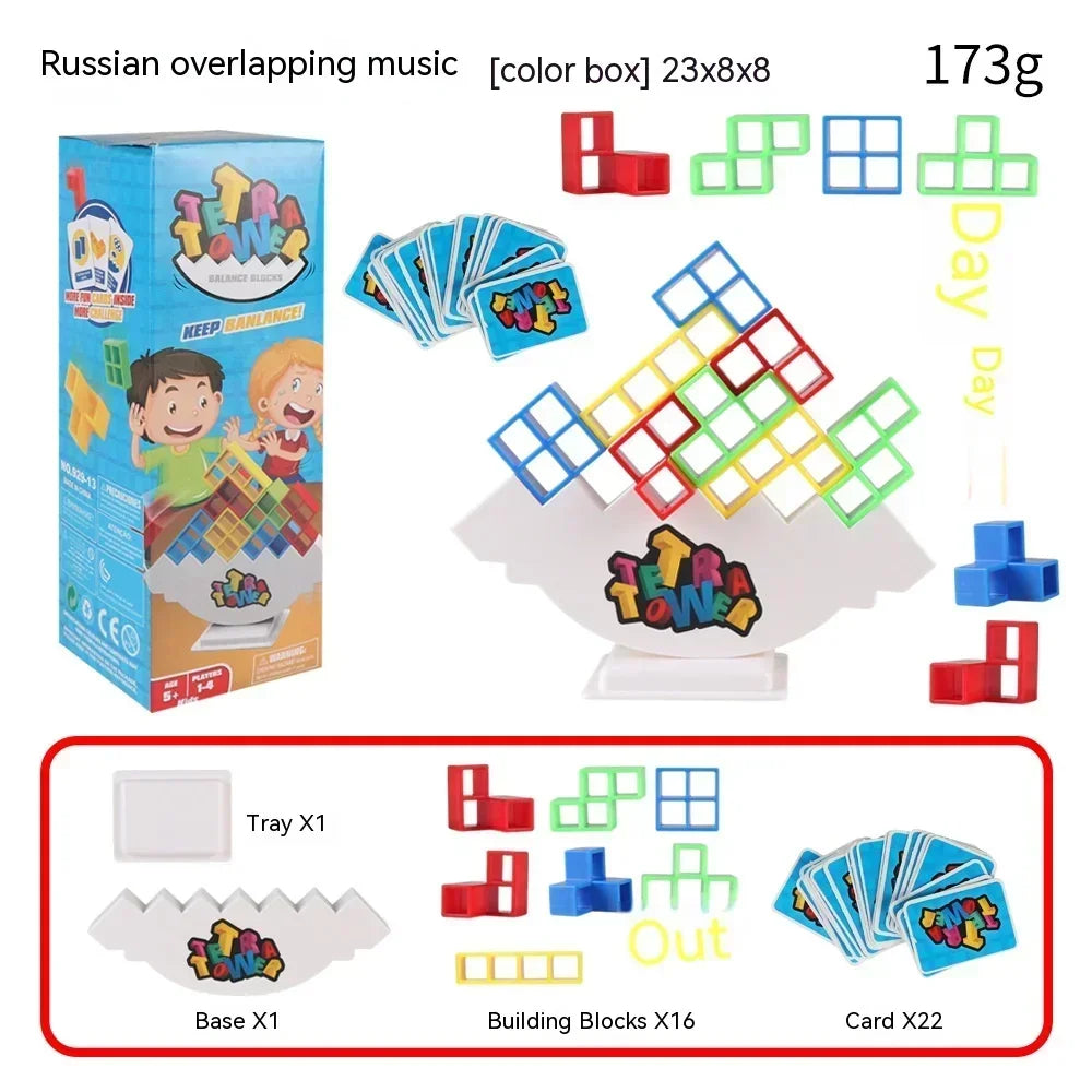 Puzzles Tetra Tower Fun Balance Stacking Building Blocks Board Game for Kids Adults Friends Team Dorm Family Game Night Partie