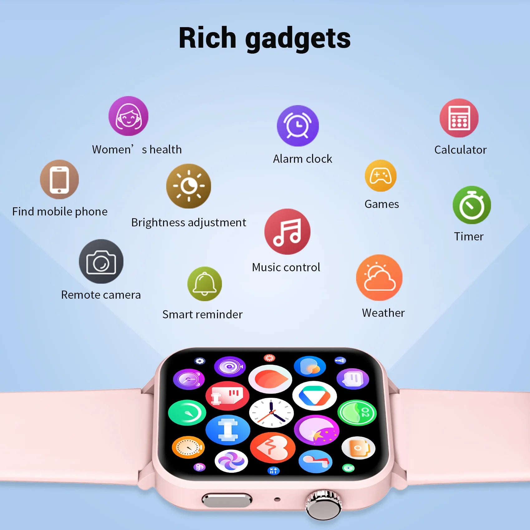 Baolubao TFT Display Smart Watch Make/Receive Phone Calls Smartwatch For Men Women Blood Oxygen 100+ Sports Modes Christmas Gift