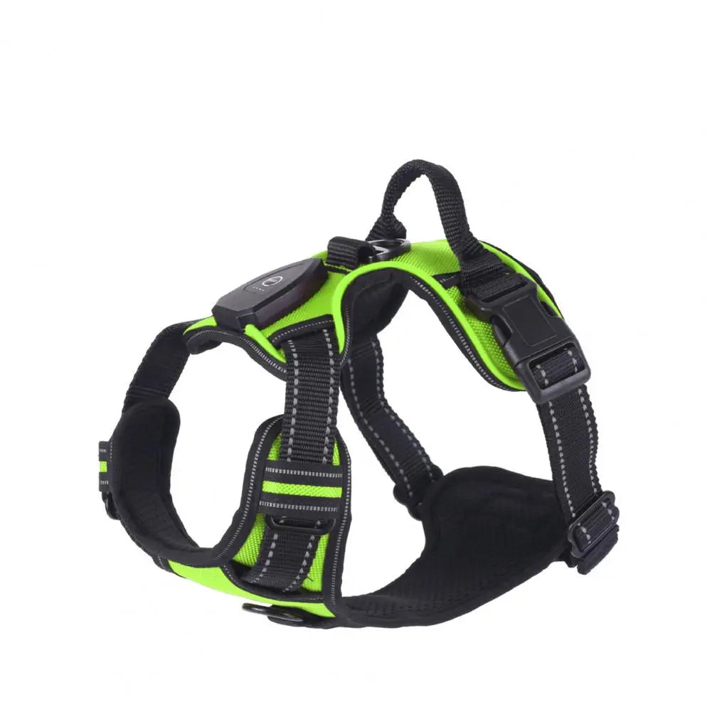 Pet Harness Rechargeable Led Dog Harness for Night Walking Adjustable Glow Vest for Small Medium Dogs Pet Chest Strap Soft Dog