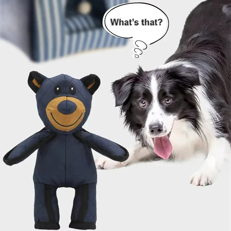 Unbreakable Teddy Bear Doll For Dog Chew Plush Toy Indestructible Oxford Bear Dog For Teeth Grinding Pet Bite-resistant
