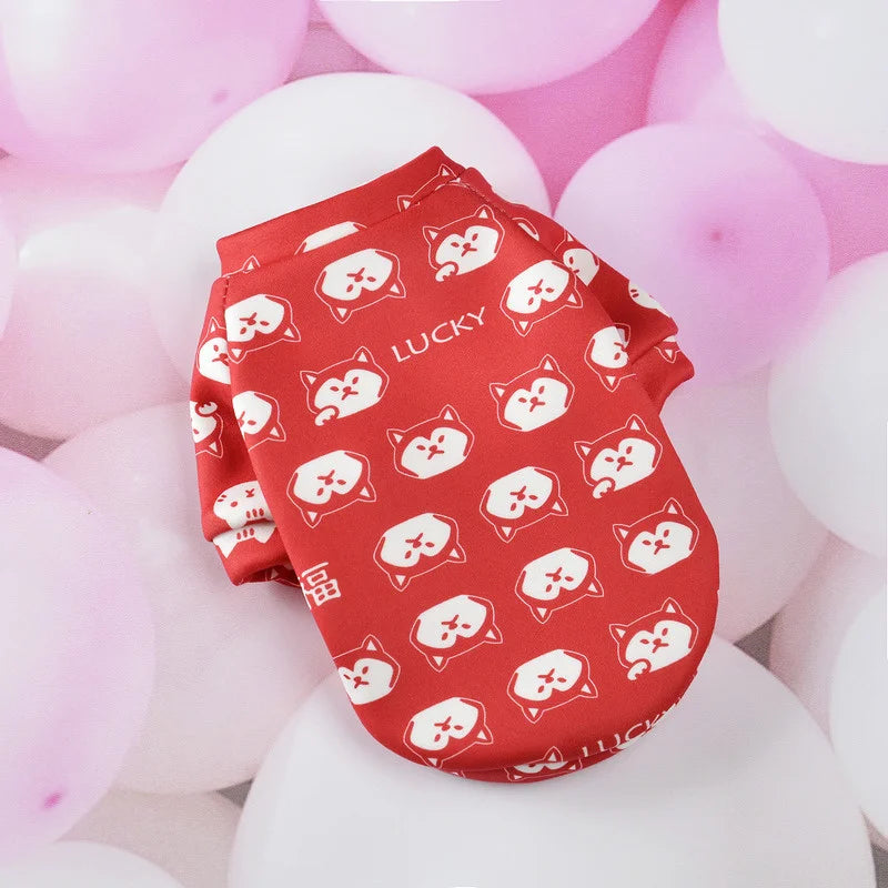 Cute Small Dogs Hoodies T-shirt winter Print clothes for Small Medium dogs cats Puppy pug chihuahua schnauzer Pet Costume XS-XL