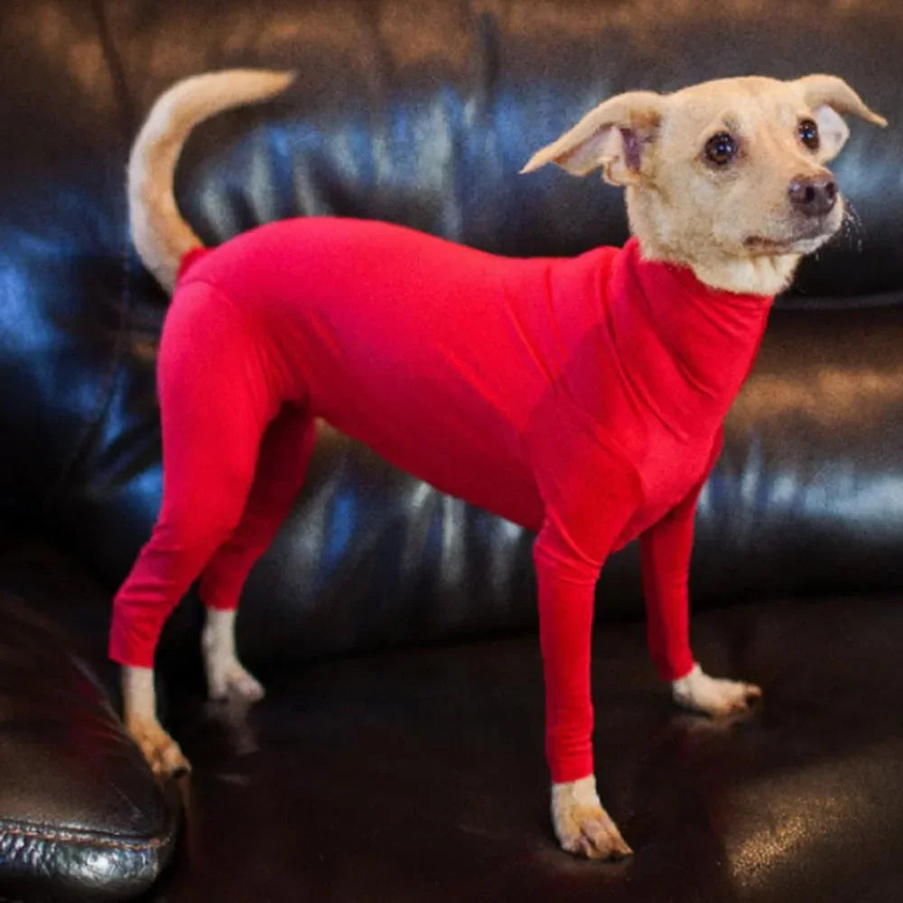 Pet Dog Onesie Clothes Anxiety Calming Shirt For Medium Large Dogs 4-leg Dog Jumpsuit Prevent Shedding Hair Surgery Recovery