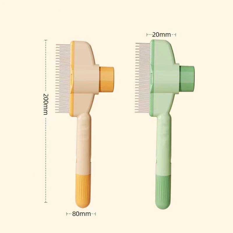One-Click Hair Removal Comb Pet Hair Remover One Button Dogs Brush Self-cleaning Cat Brush Pet Grooming Brush Massage Comb