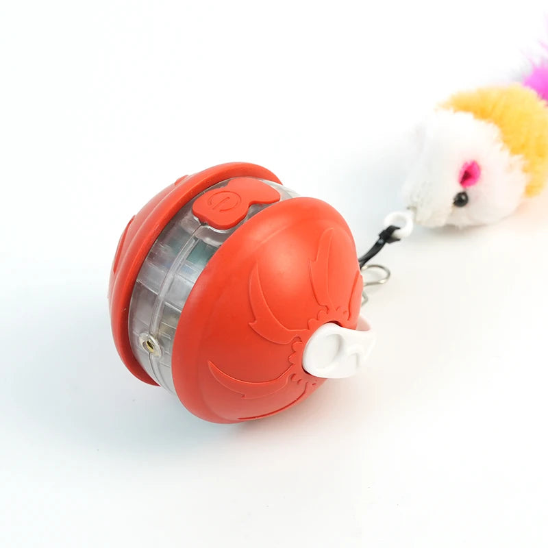 Smart Interactive Cat Toy Ball with Voice Alert Laser and Detachable Tail Durable Quiet Type C Rechargeable for Endless Fun