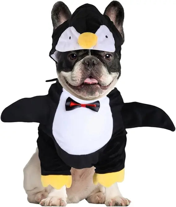 DELIFUR Dog Halloween Penguin Costume - Adorable Pet Clothes Animal Cosplay Halloween Cat Costume for Small and Medium Dogs Holi