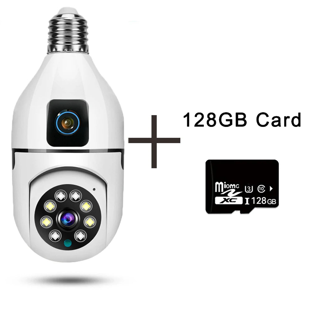 4G WiFi IP Camera E27 Bulb Cam 3MP Wireless Baby Monitor AI Tracking Security Video Surveillance Pet Cam SmartLife Indoor