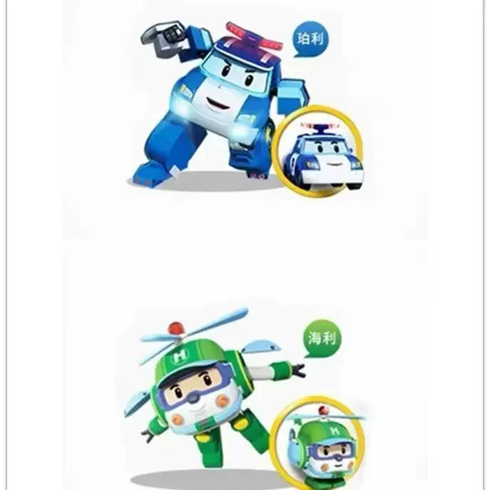 New Cartoon Robocar Poli Action Figures Transformation Anime Hand Deformation Car Model Airplane Gift Toys Robots For Children