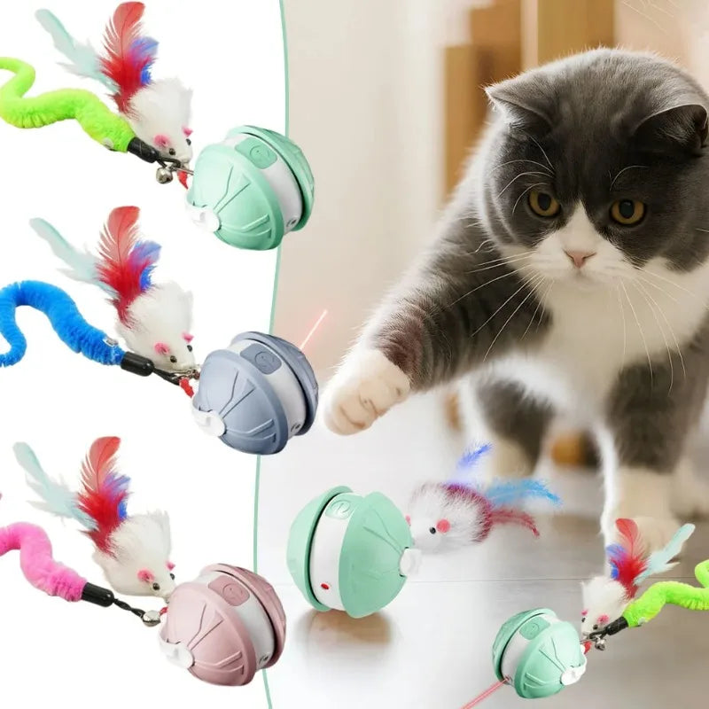 Automatic Smart Laser Ball Cat Toy Electric Rolling Interactive Self Play Pet Toy for Indoor Kittens Durable Entertainment Use