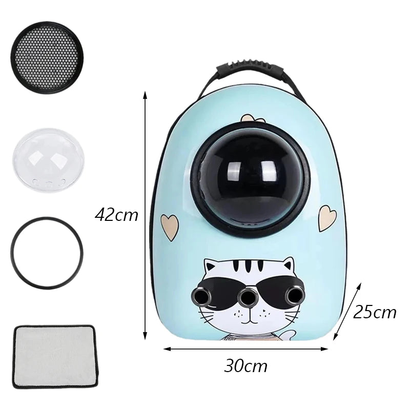 Outdoor Travel Puppy Cat Backpack Carrier Bag Breathable Pet Space Capsule Mascotas Supplies for Cats Goats transporter dla kota