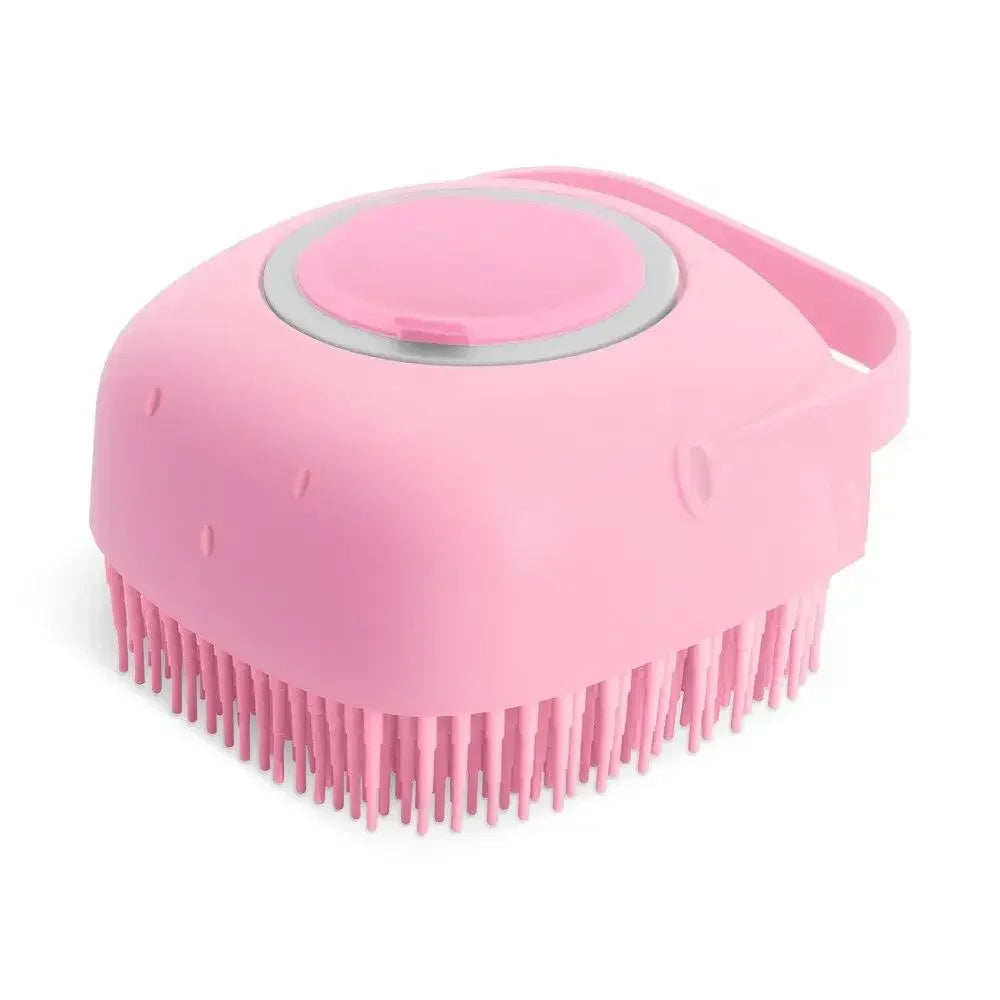 Pet Dog Shampoo Brush 2.7oz 80ml Cat Massage Comb Grooming Scrubber for Bathing Short Hair Soft Silicone Rubber Dog accessories