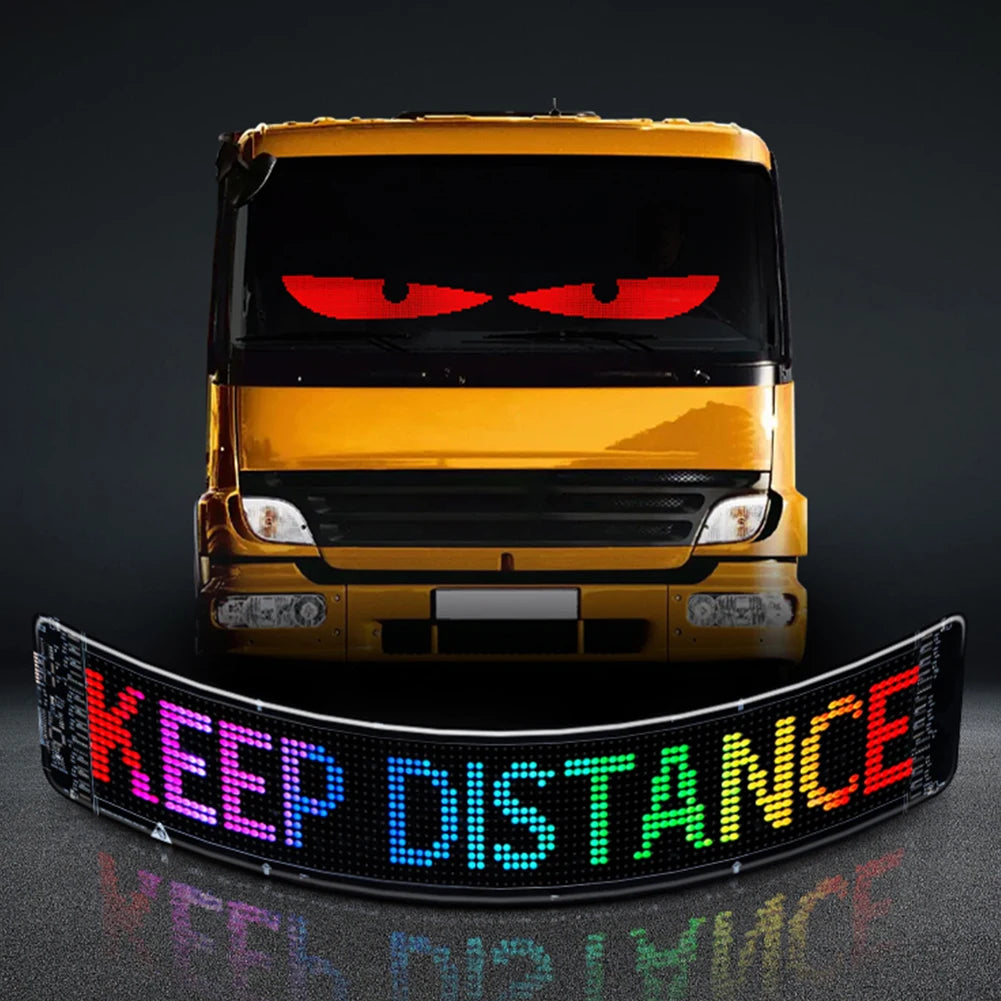 LED Matrix Pixel Panel Night Light DIY Programmable Demon Eyes Flexible LED Panel Remote Control for Car Truck Accessories