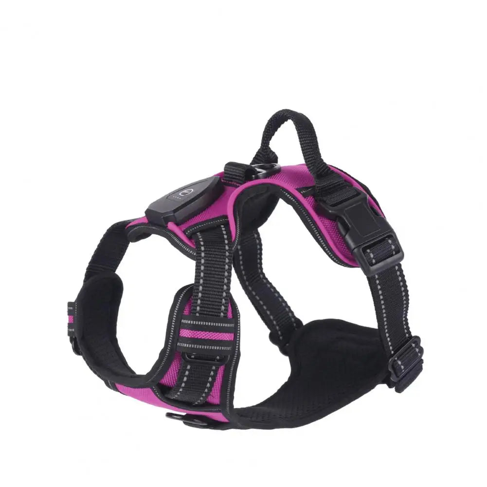 Pet Harness Rechargeable Led Dog Harness for Night Walking Adjustable Glow Vest for Small Medium Dogs Pet Chest Strap Soft Dog