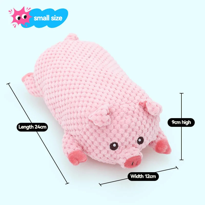 HOOPET Dog Cat Chew Toys Pig Puppy Squeaky Toy Interactive Dog Chew Toys Plush Stuffing Pet Accessories Dog Supplies