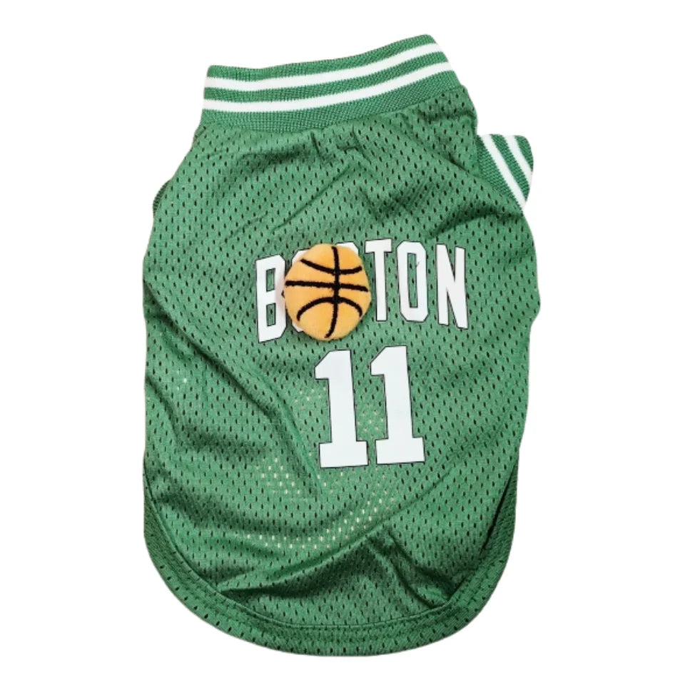 Breathable Pet Dog Mesh Vest Summer Shirt Dog Basketball Jersey Puppy Soft Vest Casual T-Shirt For Small Yorkies Pet Supply