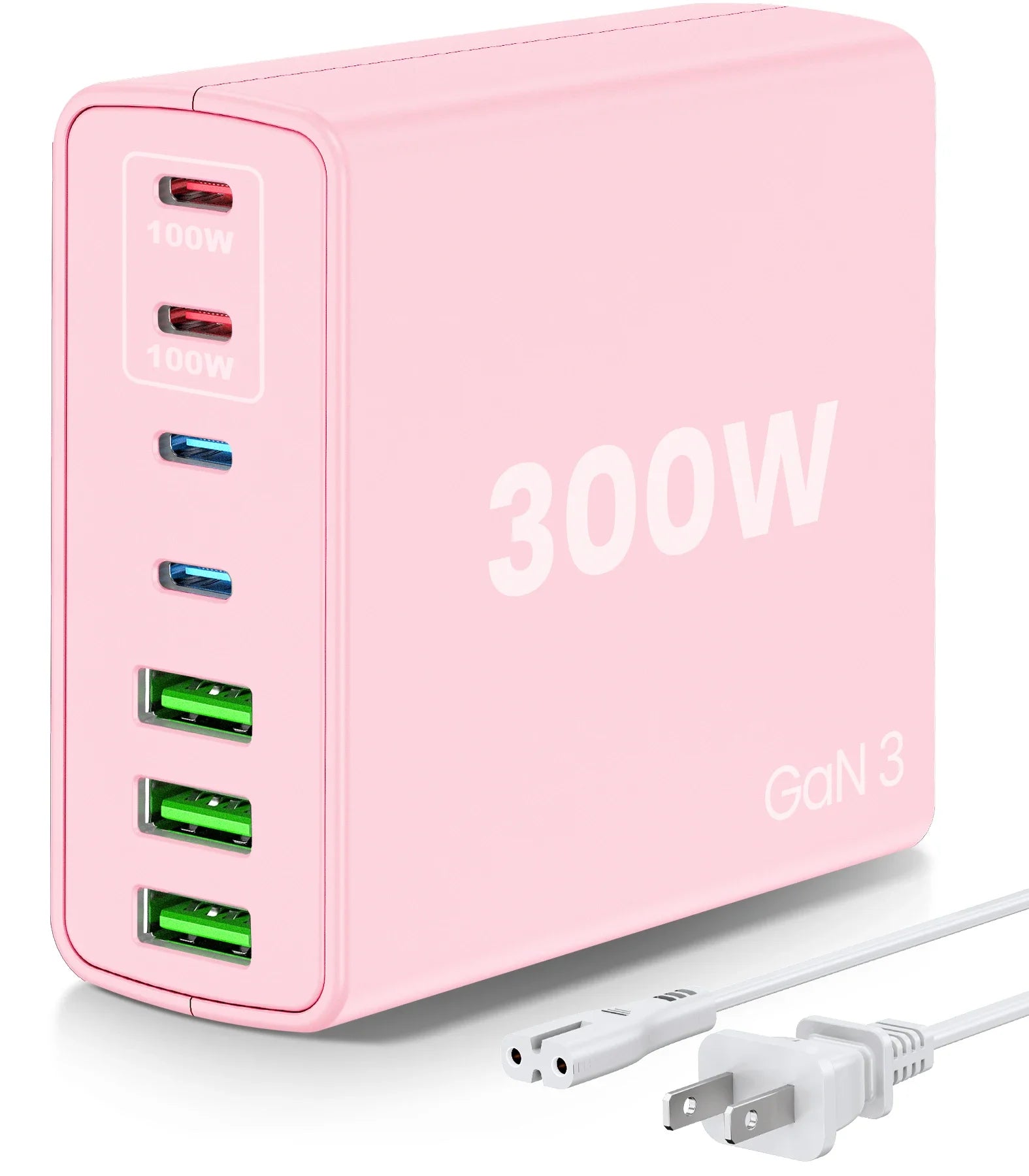 USB C Fast Charger 300 Watt: 7 Port USB Charging Station Hub Brick - Dual PPS PD 100 Watt Laptop Wall Charger Power Adapter