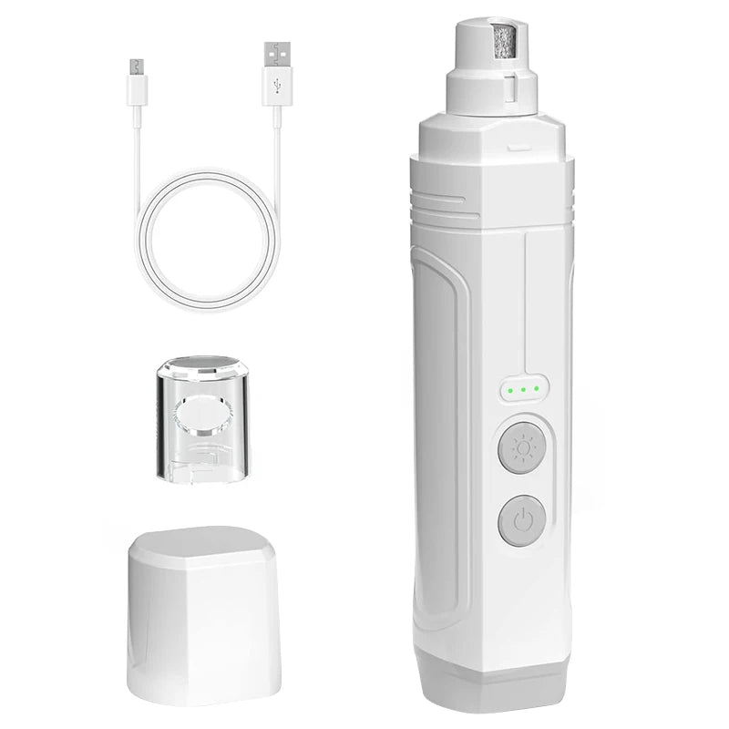ROJECO P3 Pet Nail Grinder Electric Dog Nail Clippers With 2 LED Light Rechargeable Cat Claw Nail Grooming Trimmer Tools