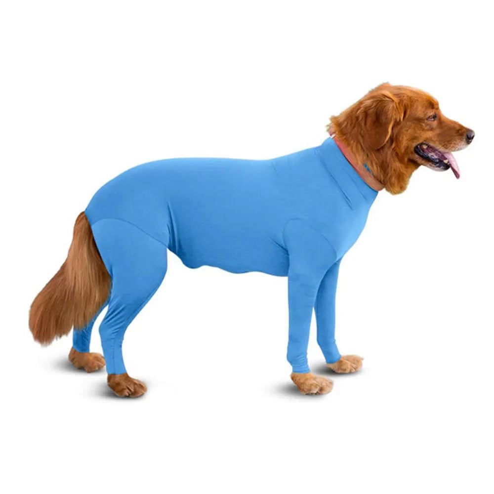 Pet Dog Onesie Clothes Anxiety Calming Shirt For Medium Large Dogs 4-leg Dog Jumpsuit Prevent Shedding Hair Surgery Recovery