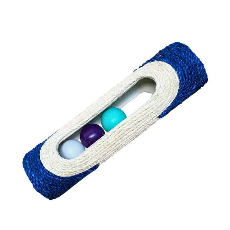 Cat Toys Scratcher Rolling Tunnel Sisal Ball Trapped with 3 Ball Toys for Cat Interactive Training Scratching Toys Cat Scratche