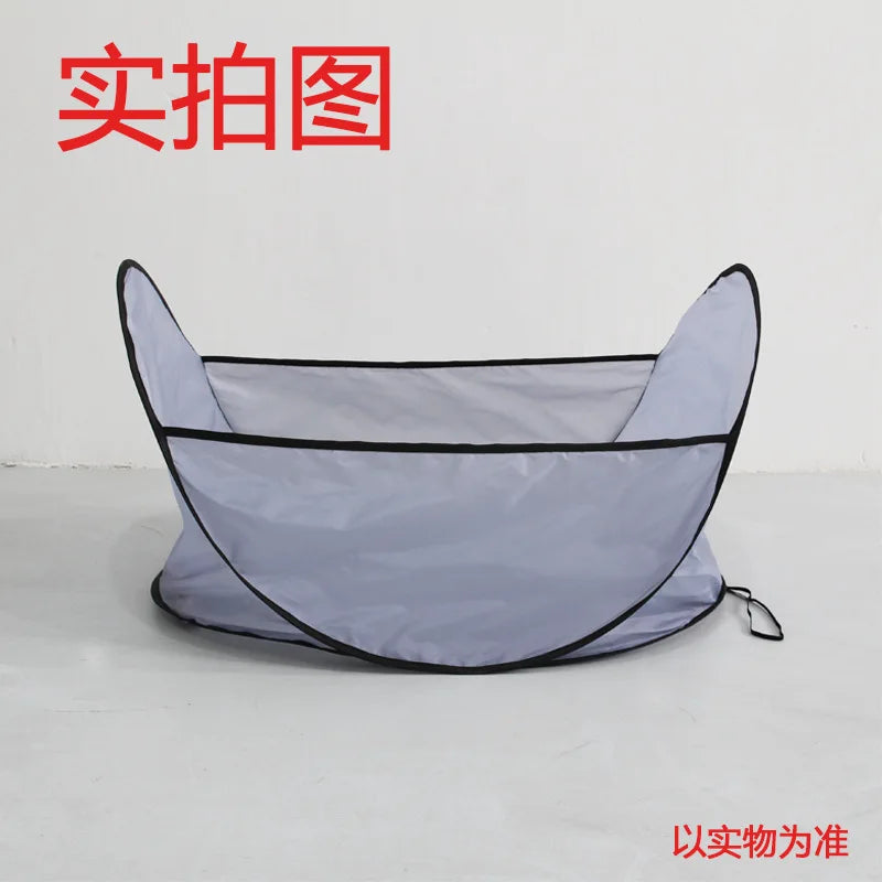 Pet Hair Cutting Cape Comfortable Gray Pet Shearing Apron Dog Shaving Bib Pet Supplies Folding Hair Grooming Tool for Kittens