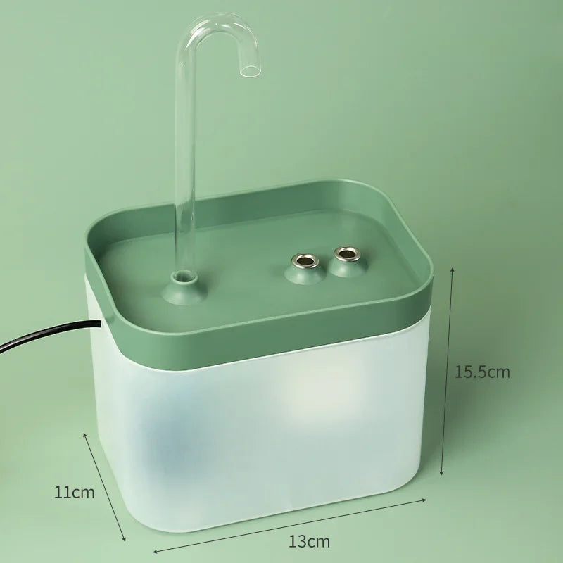 Pets Water Fountain Auto Filter USB Electric Mute Cat Drinker Bowl 1500mL Recirculate Filtring Drinker for Cats Water Dispenser
