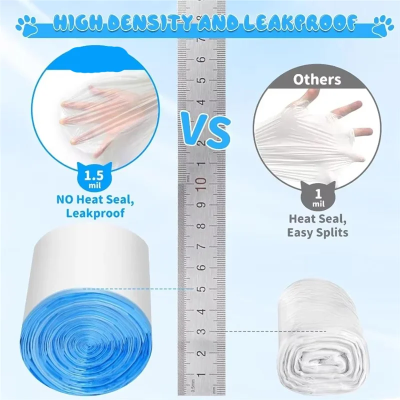 A84E-90 Count Cat Litter Bags Cat Litter Bags For Home Extra-Thick Cat Litter Box Liners